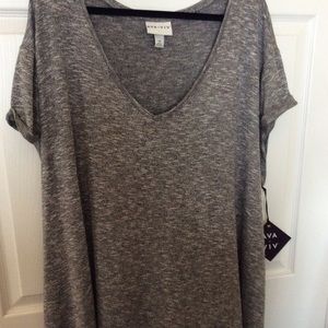Ava and Viv NWT Ash Grey oversized shirt 3x